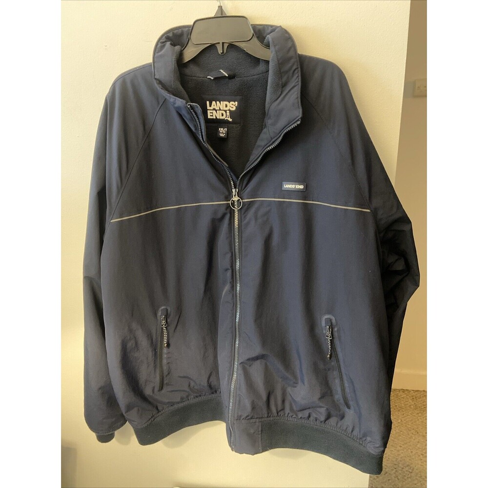 Land’s End Classic Squall Fleece Lined Zip Jacket. Men’s Sz XXL Tall 50-52.Navy.
